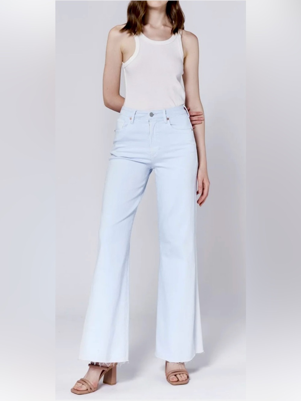 Dear John Fiona High Rise Wide leg light wash Jeans Women’s size 24